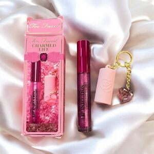Too Faced Charmed Life Lip Injection Plumping Gloss & Lip Gloss Holder Keychain